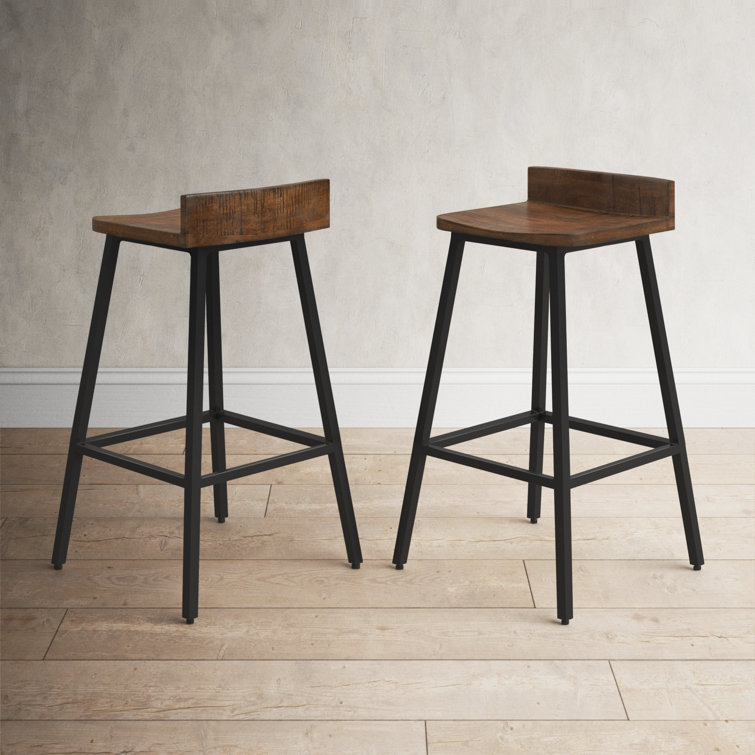 Fortunata solid wood bar on sale stool birch lane